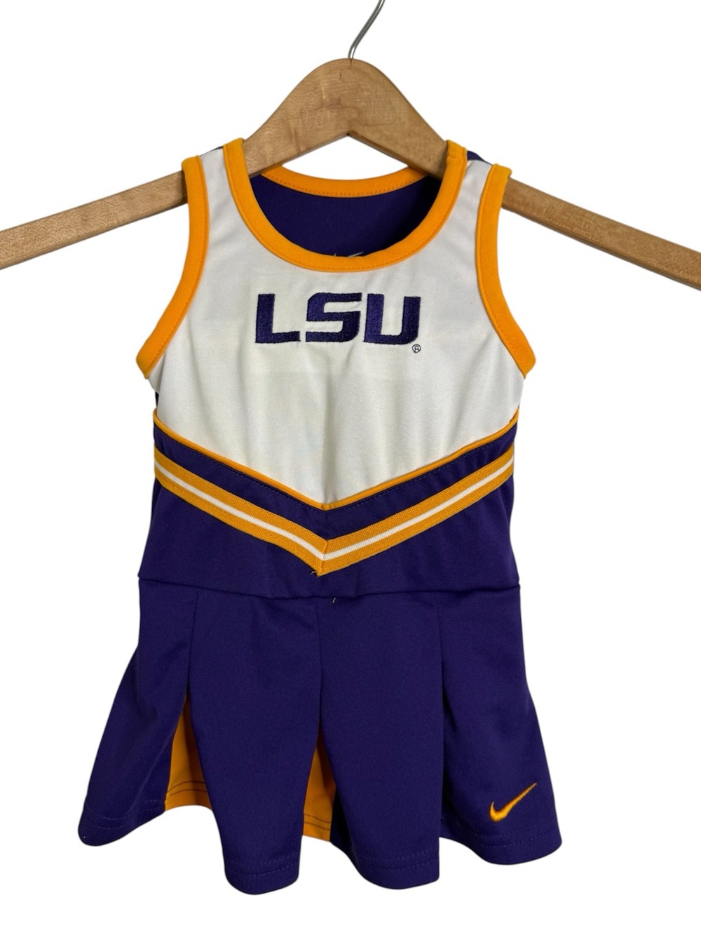 Nike LSU Tigers Cheer Dress Toddler Girls Sz 2T Purple Gold  Game Day Football